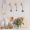 JIALTO 6 pcs Wooden Bathroom and Kitchen Hook,