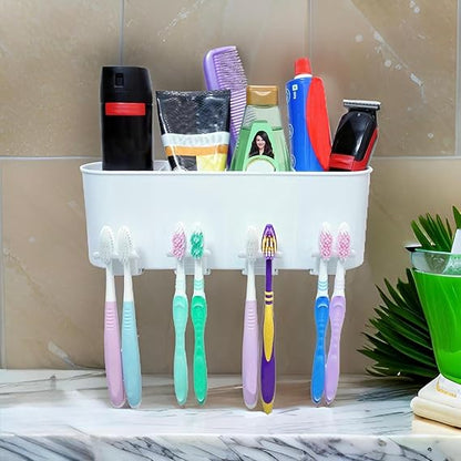Bathroom Brush Stand | Toothbrush Holders for Bathroom Wall for Kids and Families