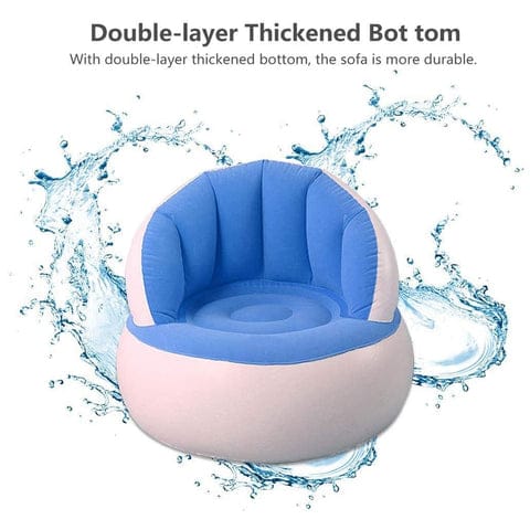 Kids Inflatable Sofa Chair With Backrest and Foot Air Pump
